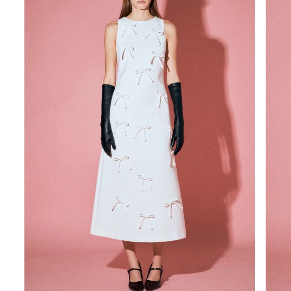 English Factory- NWT Bow Detailed Sleeveless Midi Dress